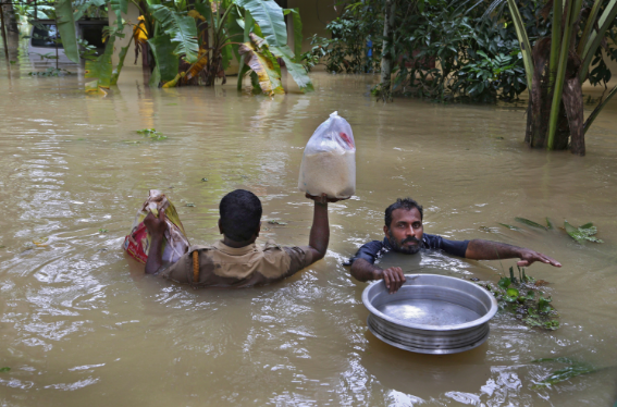 올해 케랄라의 홍수는 100년만이라는 평가다. (사진=연합뉴스)