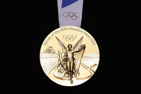 2020 도쿄 올림픽 금메달의 앞 면. credit : 2020 도쿄 올림픽