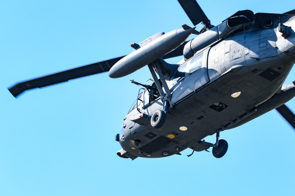 미군 전략 헬기 HH-60 페이브호크의 기동 모습 (사진=임기현 기자)