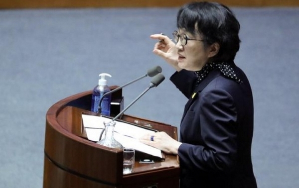 김진애 열린민주당(비례대표) 의원이 25일 열린 국회 국회운영위원회 전체회의에서 부동산 감독기구 신설에 대한 정부의 신중한 판단을 주문했다.