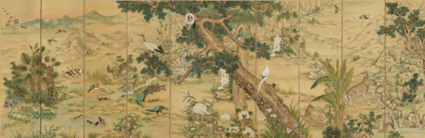 채용신, 장생도10폭병풍, 1921년, 비단에 채색, 아모레퍼시픽미술관 