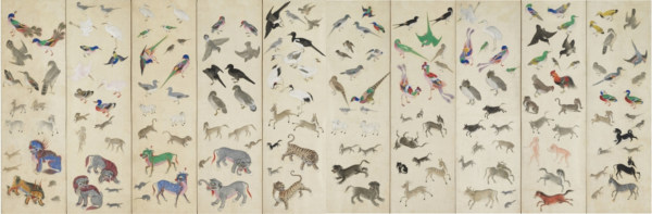 백수도10폭병풍, 19세기, 종이에 채색, 가나문화재단 